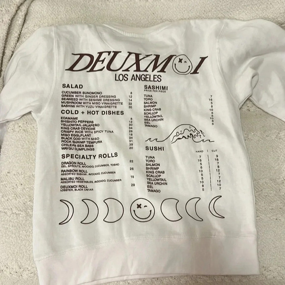 Deux Moi White Sushi Sweatshirt - Picture 2 of 4